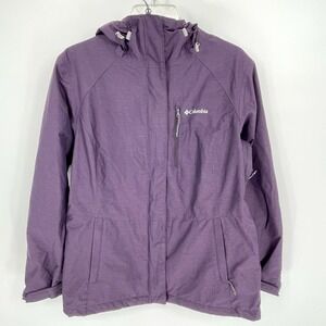 Columbia Women's Purple Interchange Hooded Shell Jacket Size Medium
